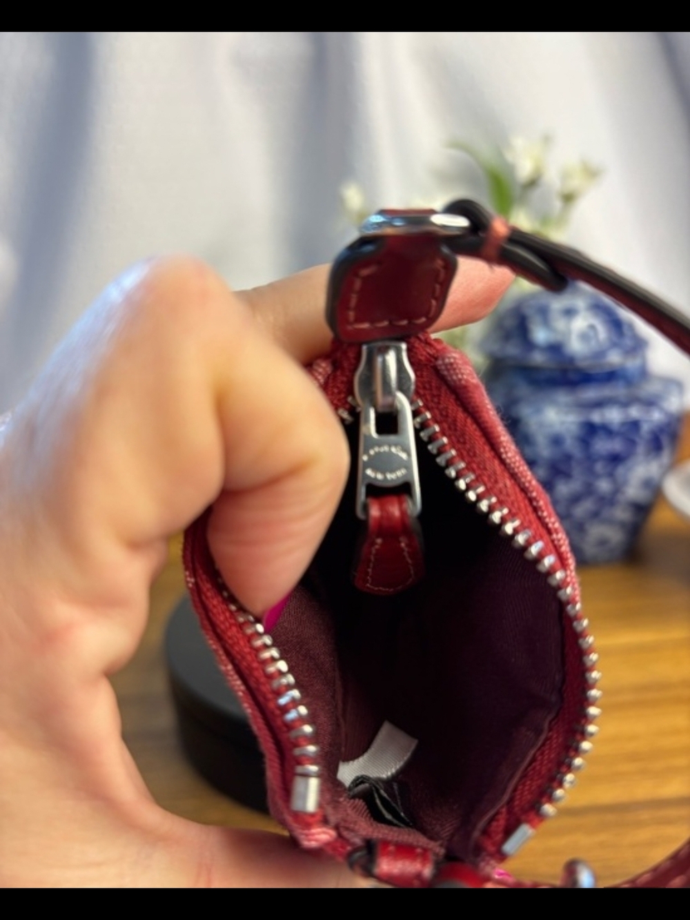 NWT Coach Red Denim Nolita Bag Charm/Keyring - Picture 5 of 5